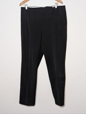 Talbot's Bi-Stretch Straight Leg Pants Curvy Black Size Zipper Office Pants 14